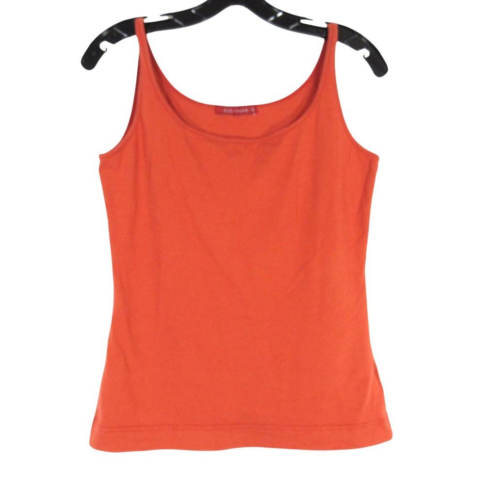 CUT LOOSE Rust Orange SCOOP NECK Sleeveless JERSEY KNIT CAMI CAMISOLE Tank Top M